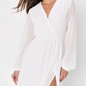 Lulus Wondrous Water Lilies White Maxi Dress Size Small